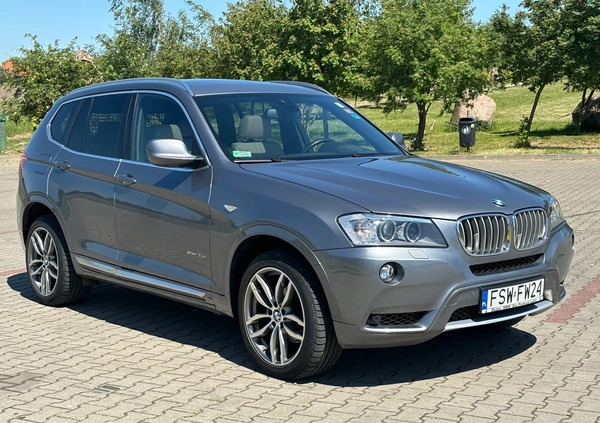 BMW X3 cena 72900 przebieg: 171100, rok produkcji 2013 z Świebodzin małe 106